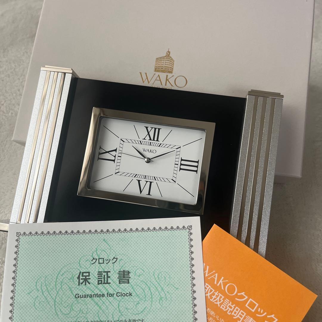 未使用品　WAKO ワコー　置き時計　クロック　箱付き　アナログ　インテリア