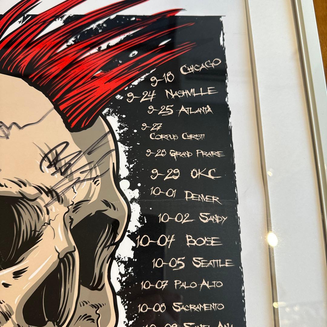 RANCID シルクスクリーンポスター　メンバーサイン入り