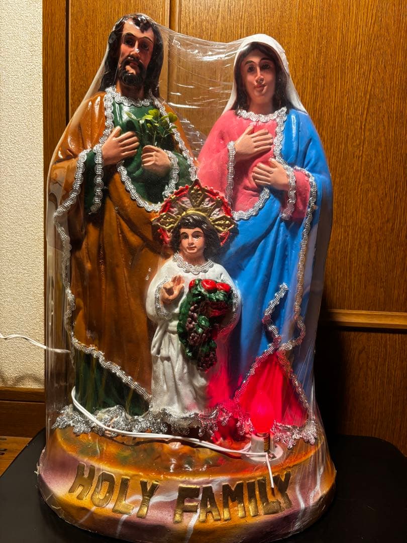 HOLY FAMILY 聖家族 ライト点灯 47cm チカーノ メキシコ 宗教像