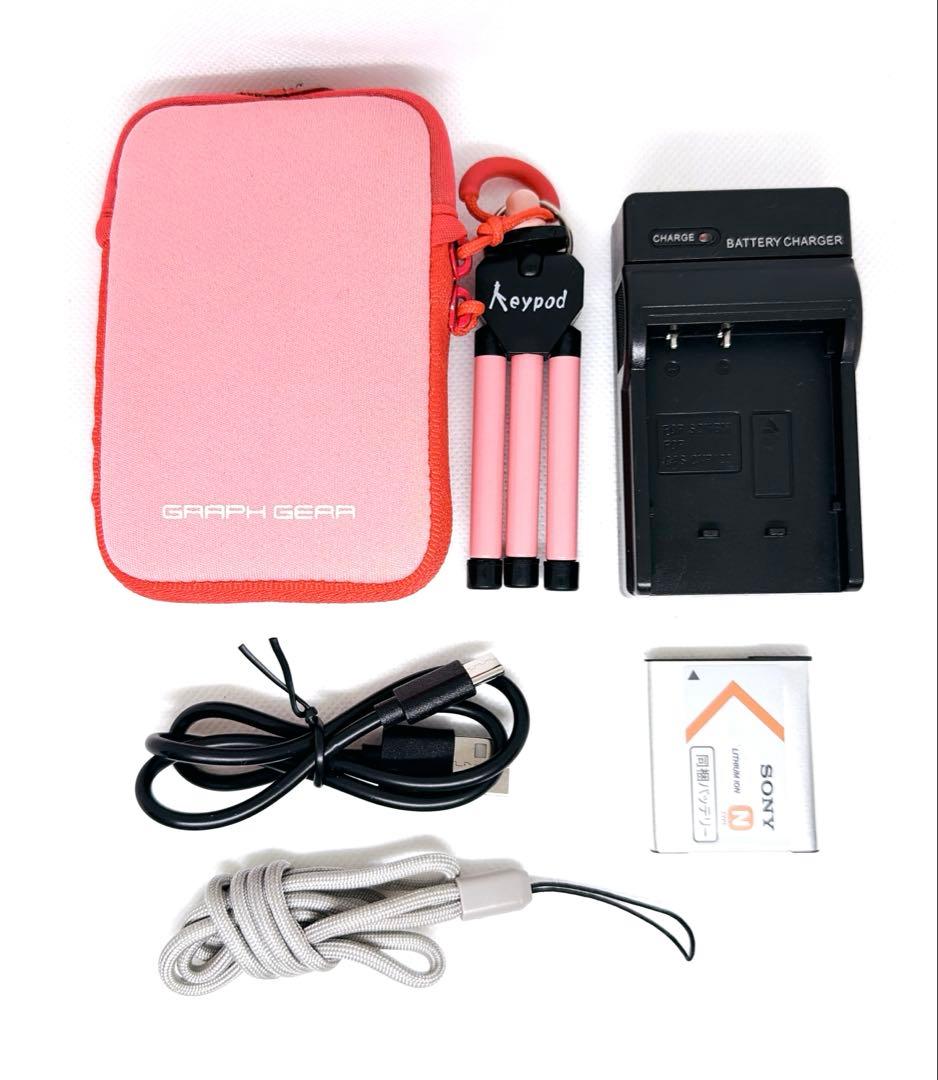 ソニー SONY Cyber-shot DSC-WX220 ピンク　ケース　三脚