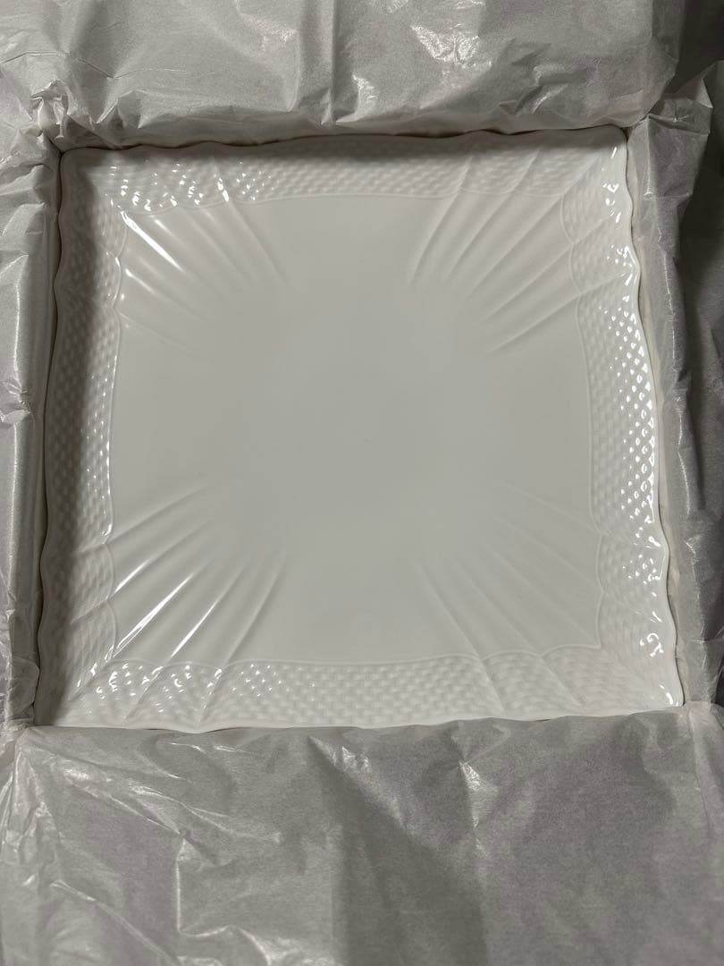 新品　リチャードジノリ ベッキオホワイト　27cm スクエアプレート　角皿