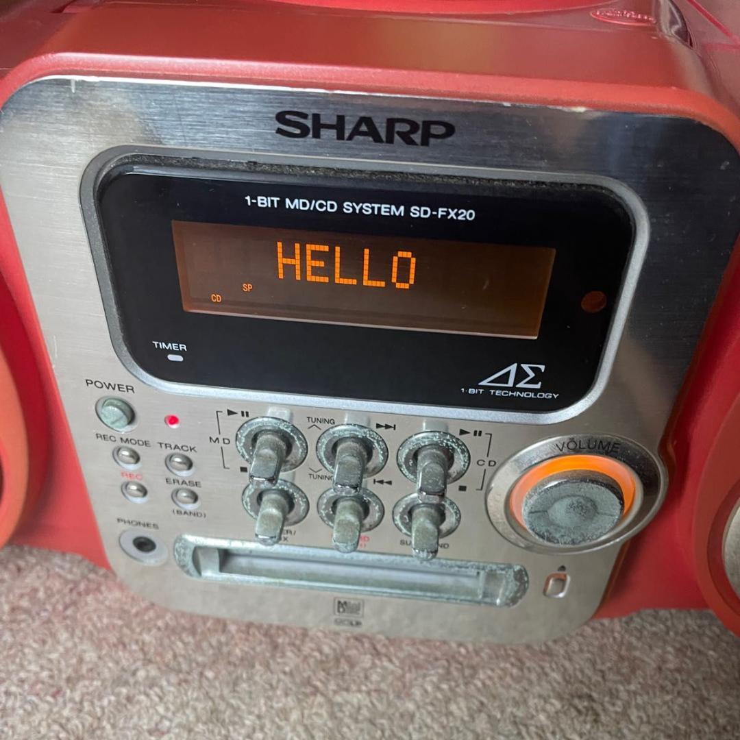SHARP MD CD SD-FX20-D プレーヤー シャープ ラジオ デッキ