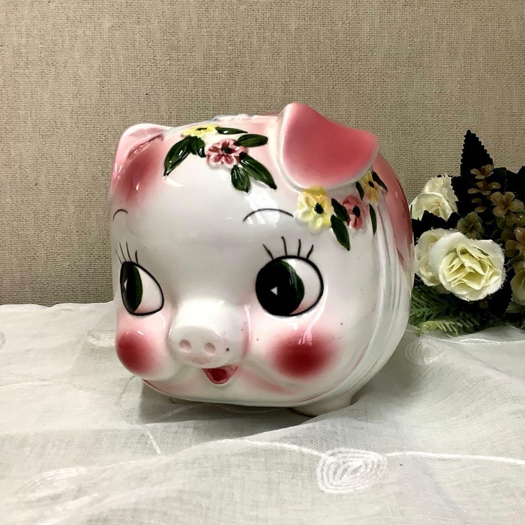 【美品】　昭和レトロ　『子ぶたの貯金箱』　ピギーバンク・オブジェ