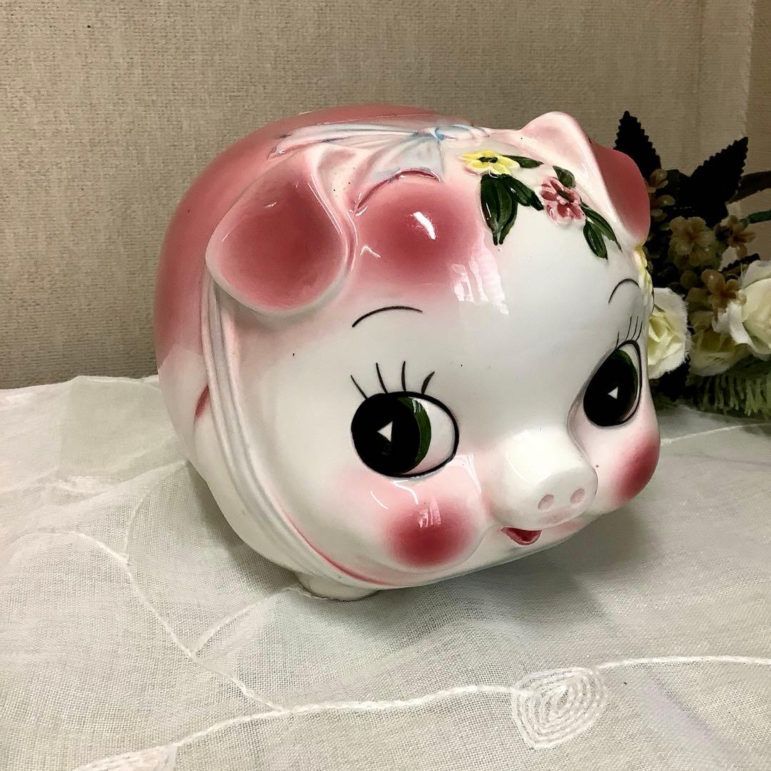 【美品】　昭和レトロ　『子ぶたの貯金箱』　ピギーバンク・オブジェ