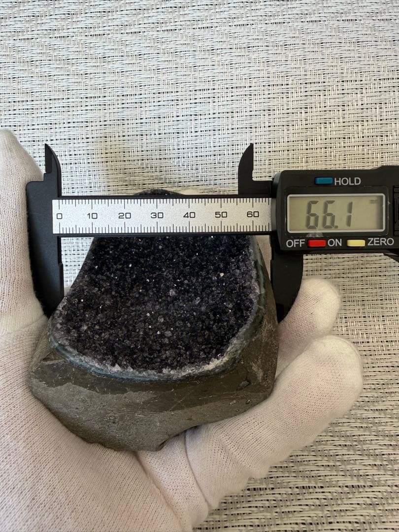 濃色ブラックアメジストドーム 約9.6cm 340g 結晶ぎっしり ✨1138