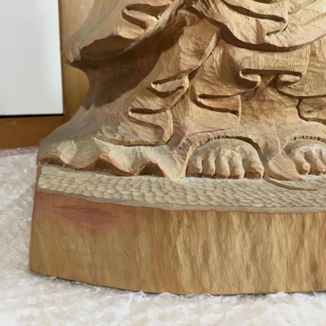 ○【世界的名工】前島秀章 童地蔵 40cm 面 木彫