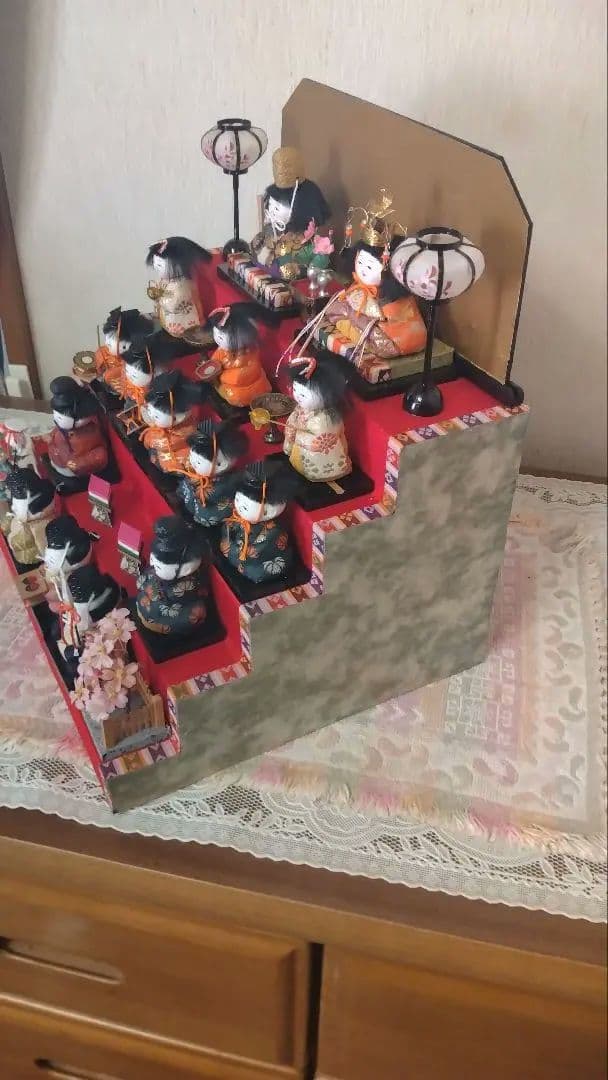 雛人形セット 、アクリルケース入り　　小さいサイズ
