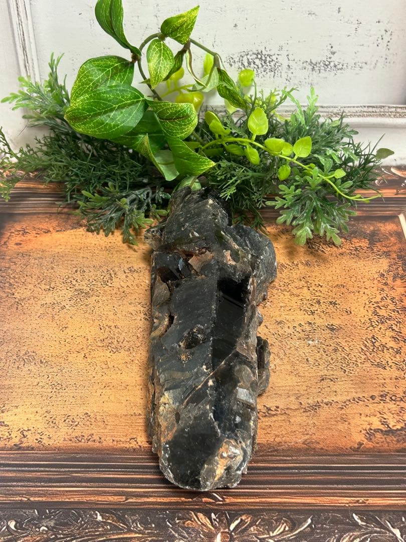 1.4kg ⭐️モリオンクラスター❤︎専用台座 【最強】天然石　浄化　邪鬼　黒水晶⭐️