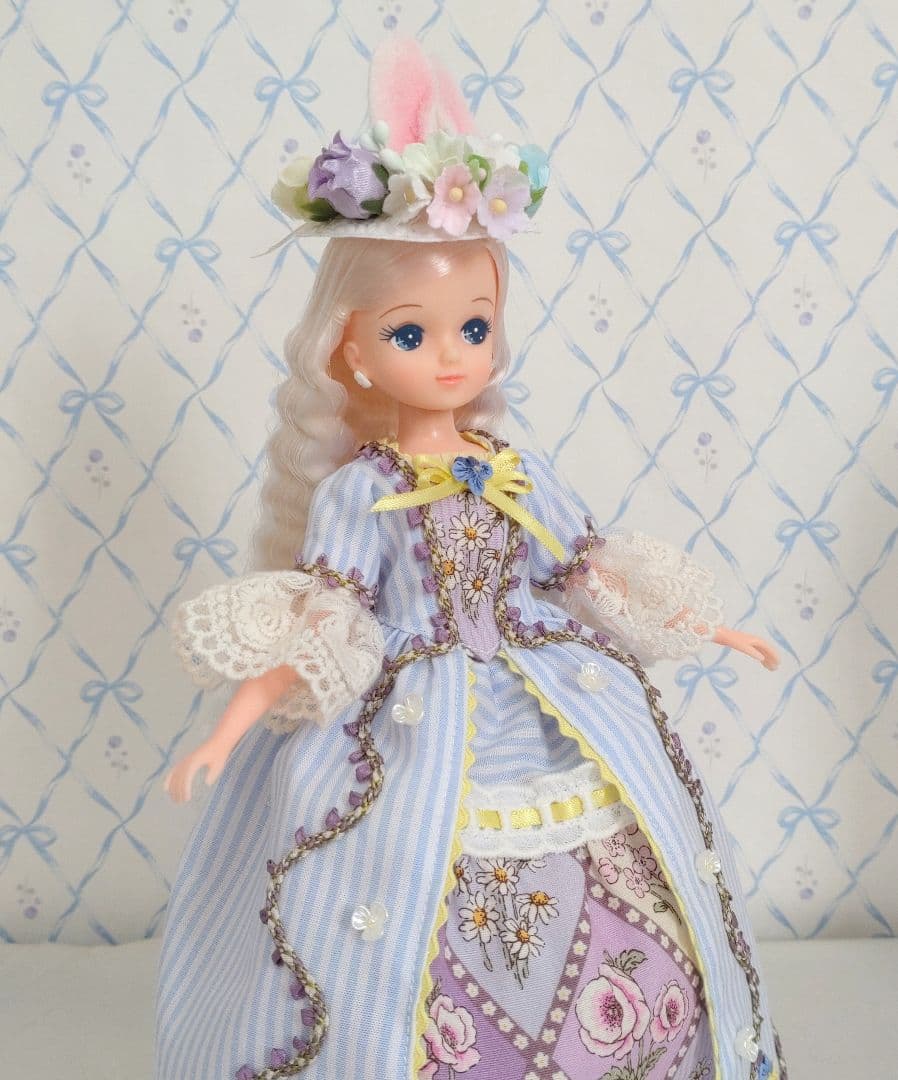 イースターボンネット付　マリーアントワネット　ロココドレス　ハンドメイド　うさ耳