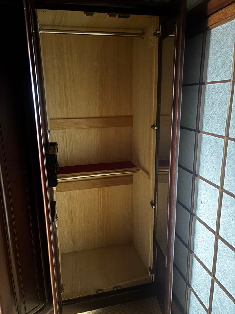 ダークブラウン 引き出し式チェスト