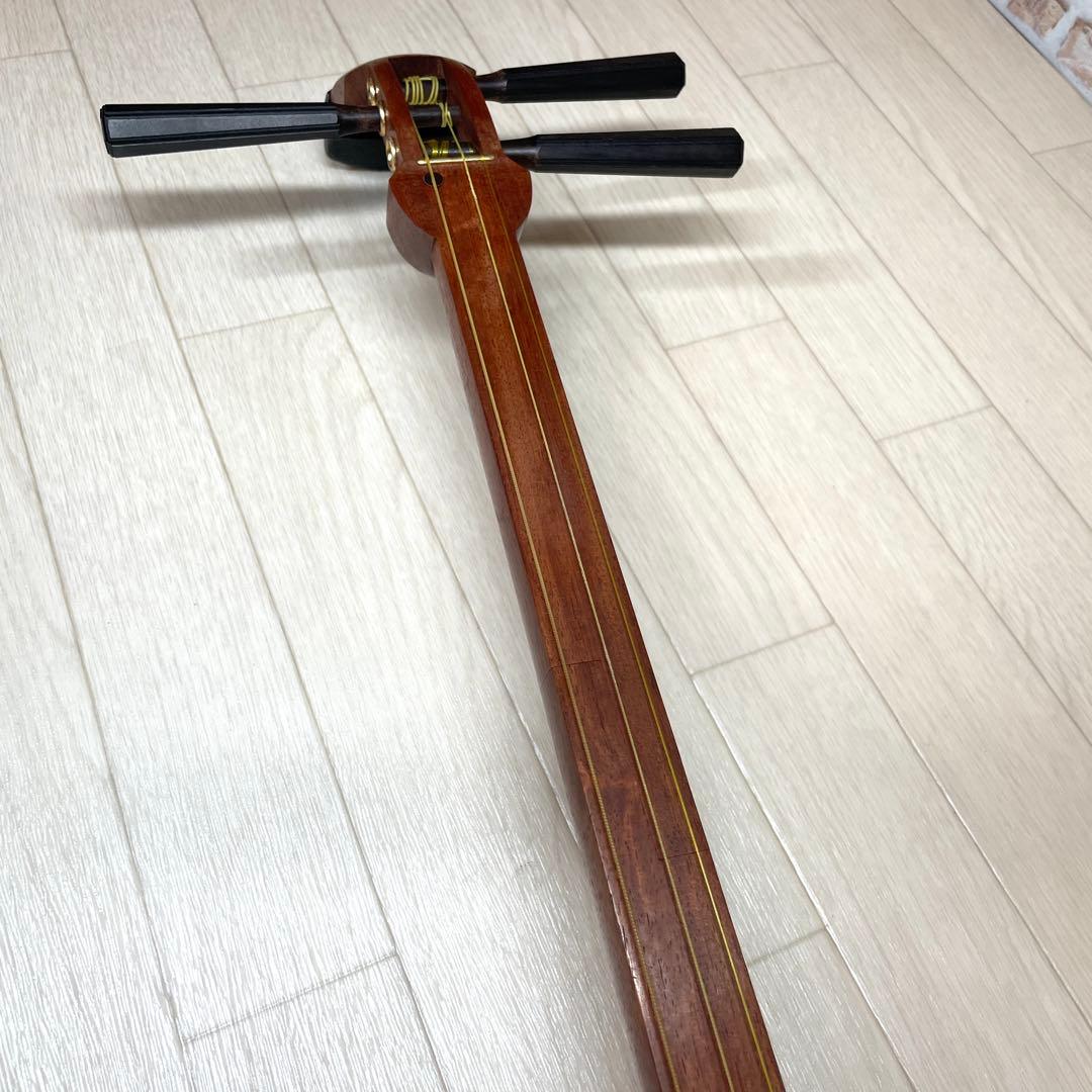 三味線　中棹　セット　撥　胴かけ　ハードケース　花梨
