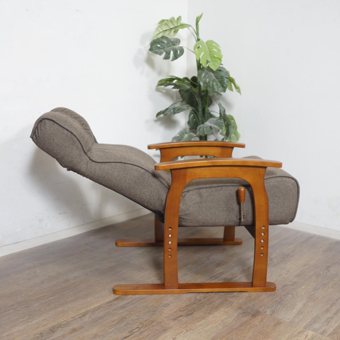 【新品】高座椅子 無段階リクライニング 一人掛けソファ 介護 4段階昇降
