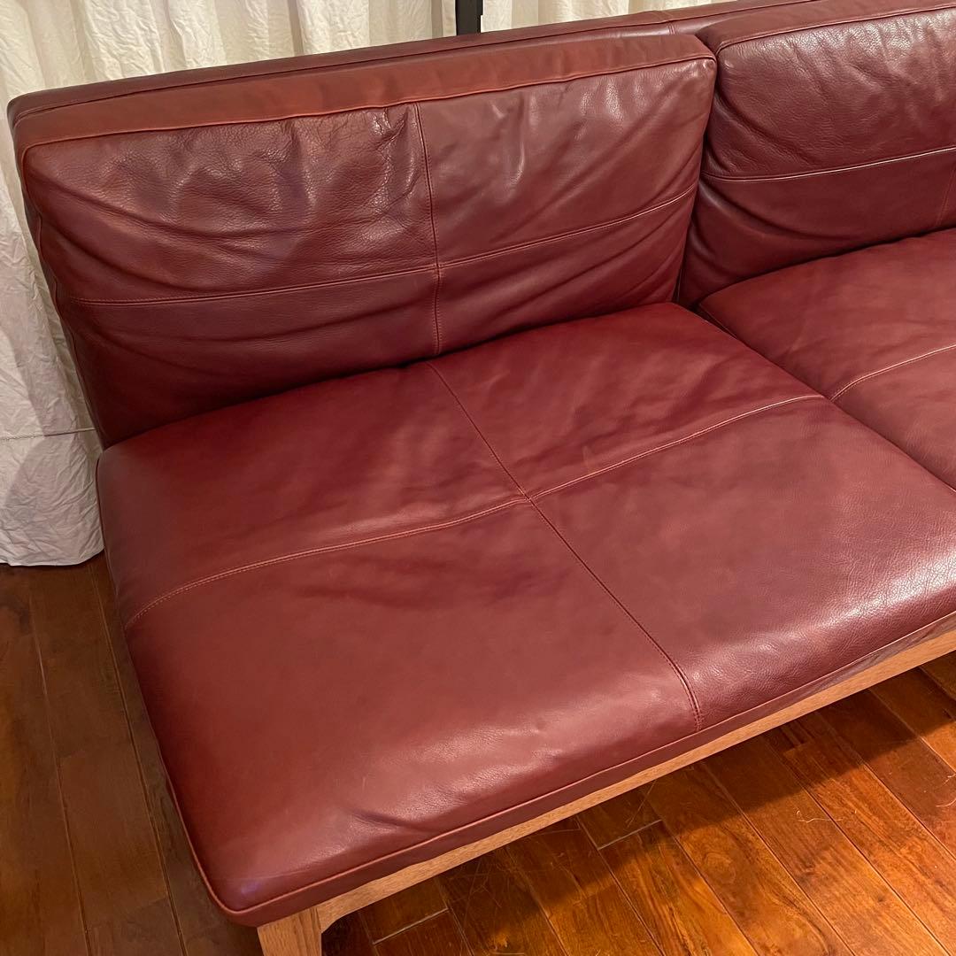 FUJI FURNITURE フジファニチア 3Pソファ レザー 本革TRUCK