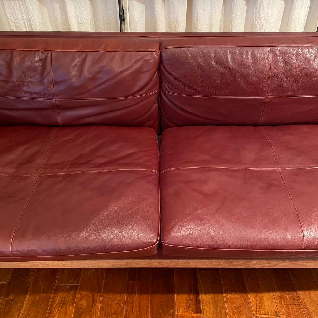 FUJI FURNITURE フジファニチア 3Pソファ レザー 本革TRUCK