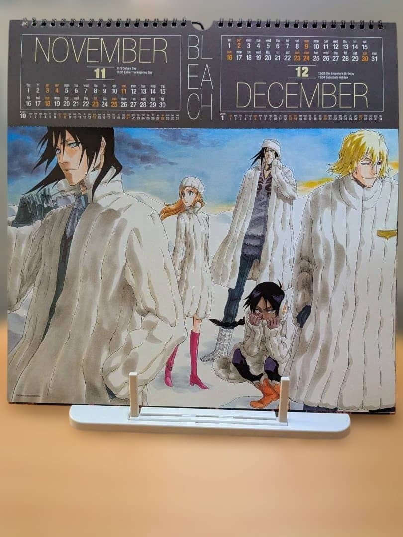 BLEACHのキャラクターが描かれた2007年のカレンダー。