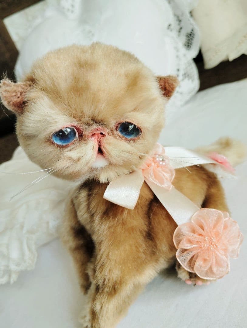 高級ファー♡短足ぽってりボディ♡子猫ちゃん♡アートドール♡ぬいぐるみ♡