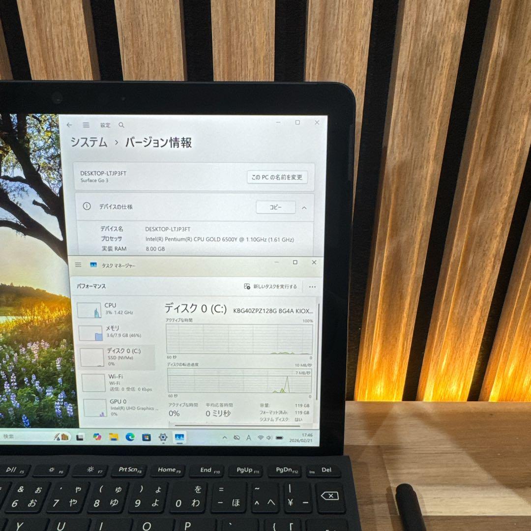 極美品 希少ブラック‼️Surface Go 3☘2in1☘大人気ノートパソコン
