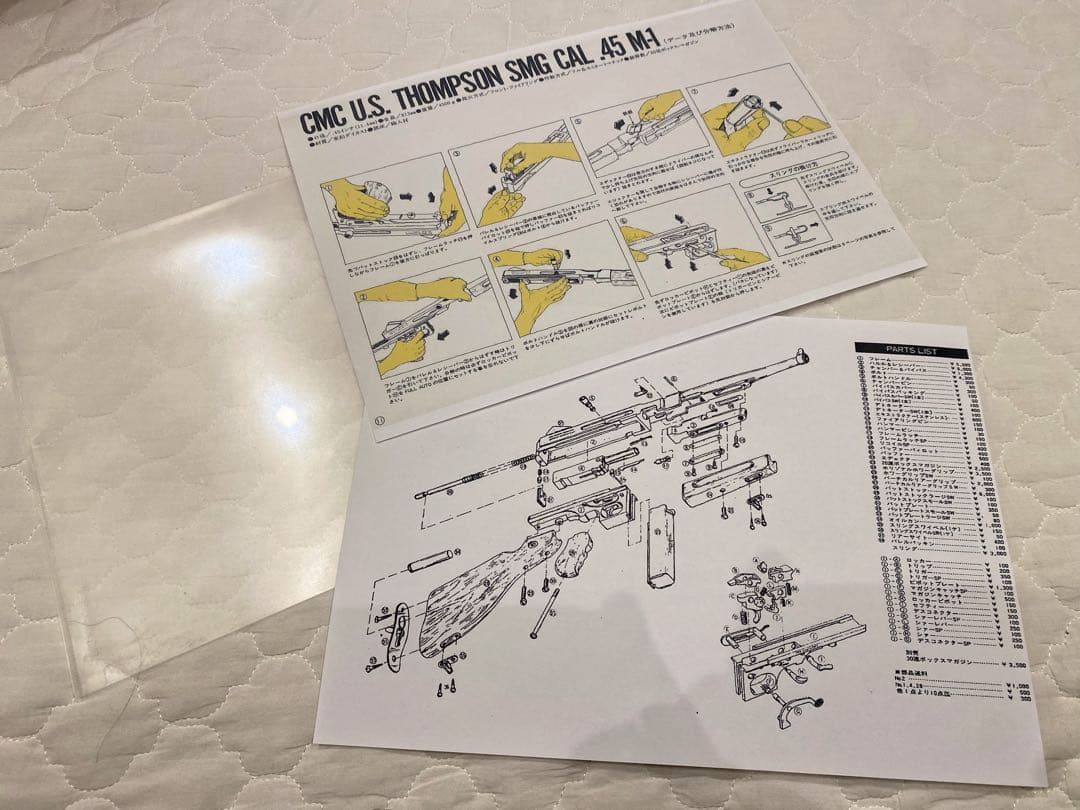 絶版名銃 未発火 東京CMC トンプソンM1 発火モデルガン 動作◎ SMG適合