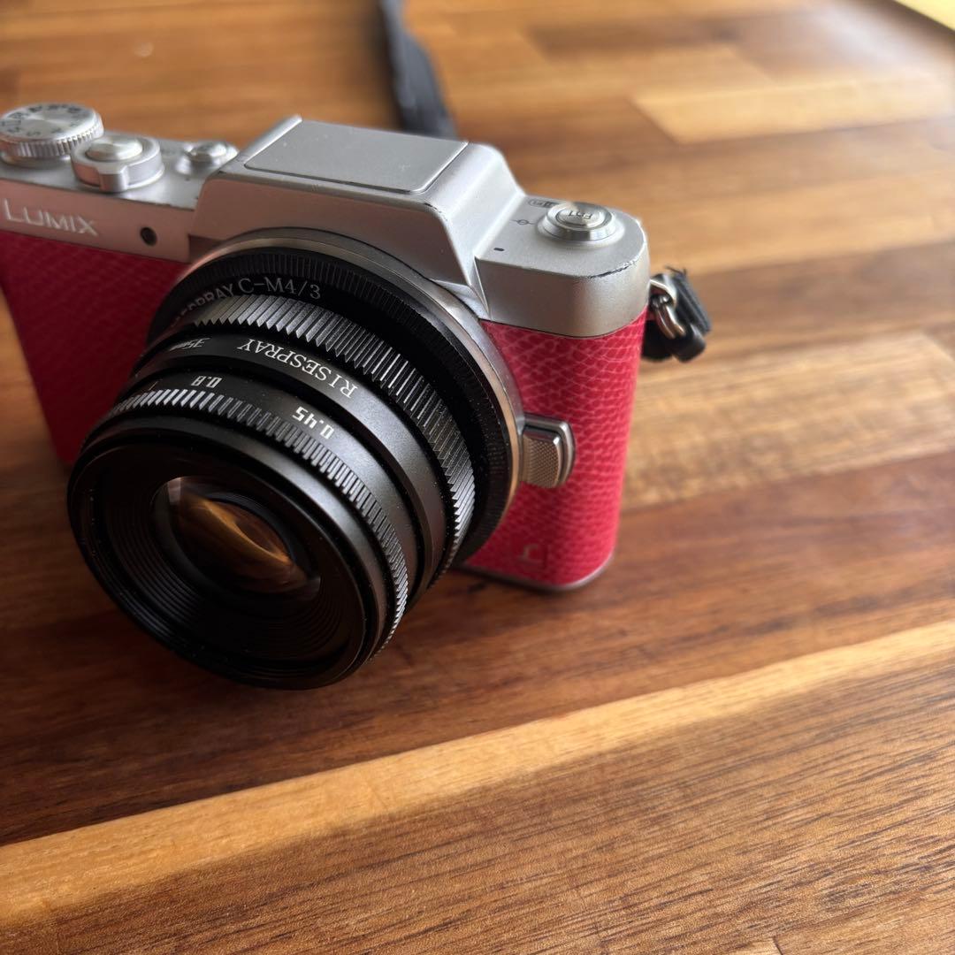 LUMIX gf7ミラーレスカメラ MFレンズセット　ピンク