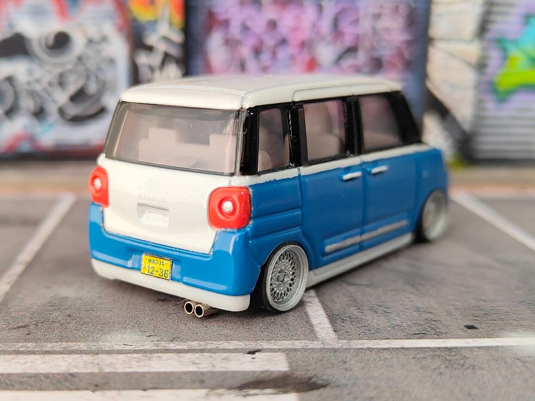 トミカ改造 ダイハツ ムーヴ キャンバス 全塗装☆深リムホットウィー