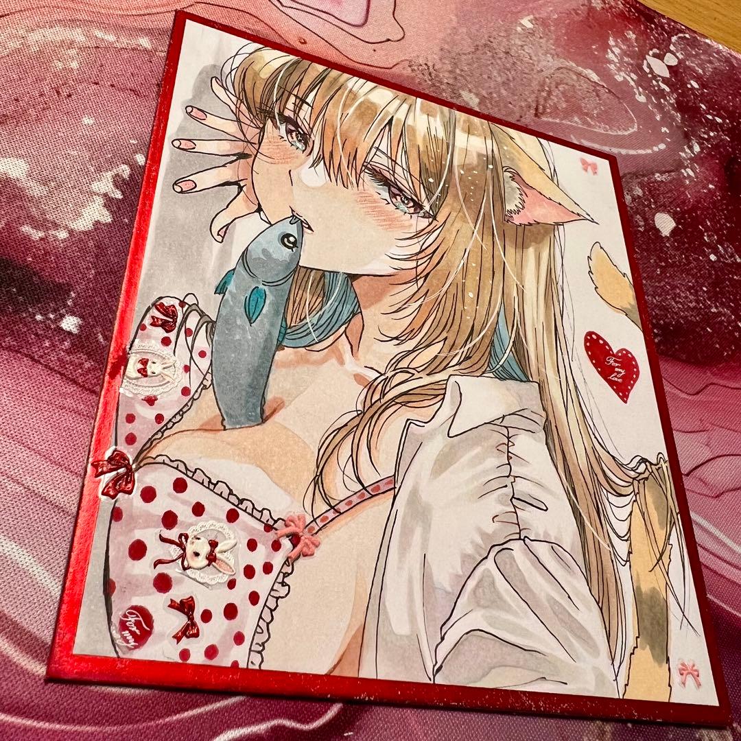 し*じ様 手描きイラスト オリジナル アナログイラスト コピック 原画 イラスト