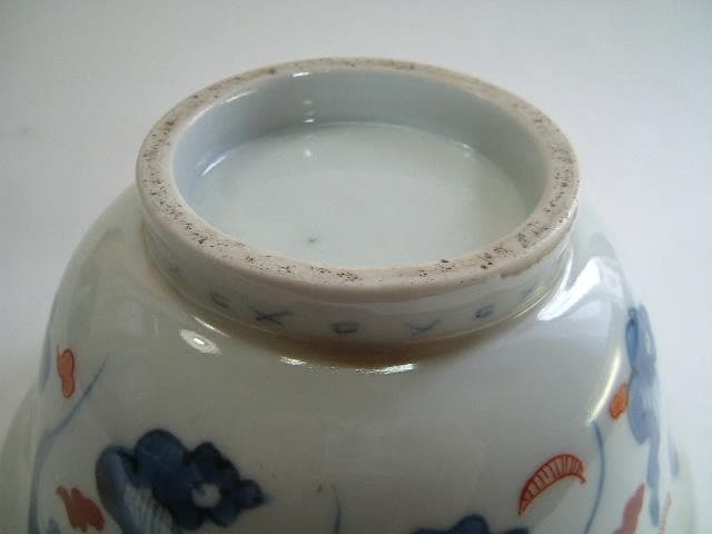 鉢■古い伊万里染付蛸唐草文鉢 幽霊文 鉢 花絵 珍品 古美術 時代物 骨董品■