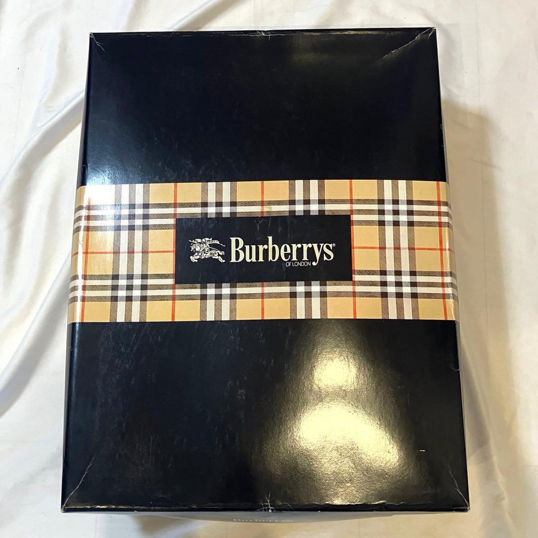 ⭐️未使用　Burberrys アーガイル柄　純毛毛布　ラム混　西川産業　ボルドー
