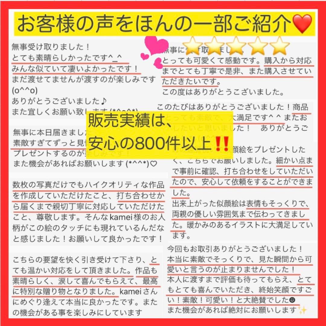 似顔絵オーダー　結婚祝い　記念日　誕生日　新築・引っ越し祝い　退職祝い