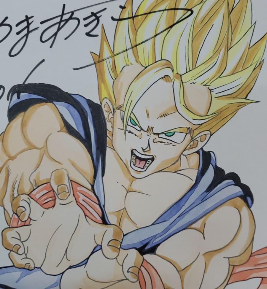 鳥山明保存会　孫悟飯　ドラゴンボール　サイン　色紙　鳥山明