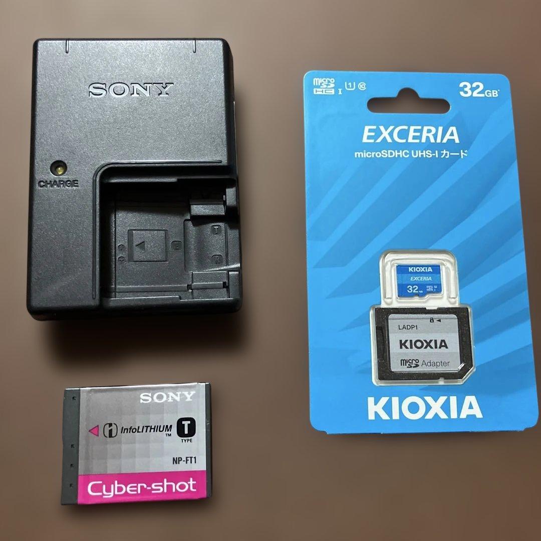 【SONY】Cyber-Shot DSC-T10、ホワイト　マイクロSD付き