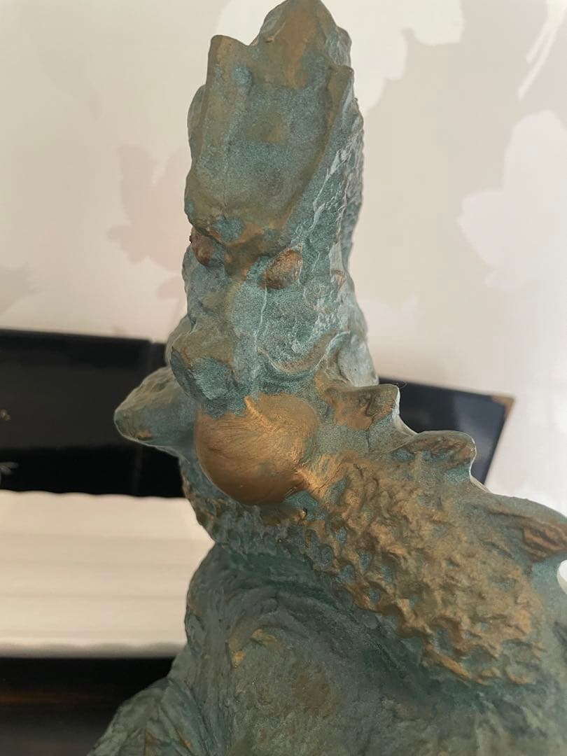 青銅製ドラゴン立体オブジェ 約20cm