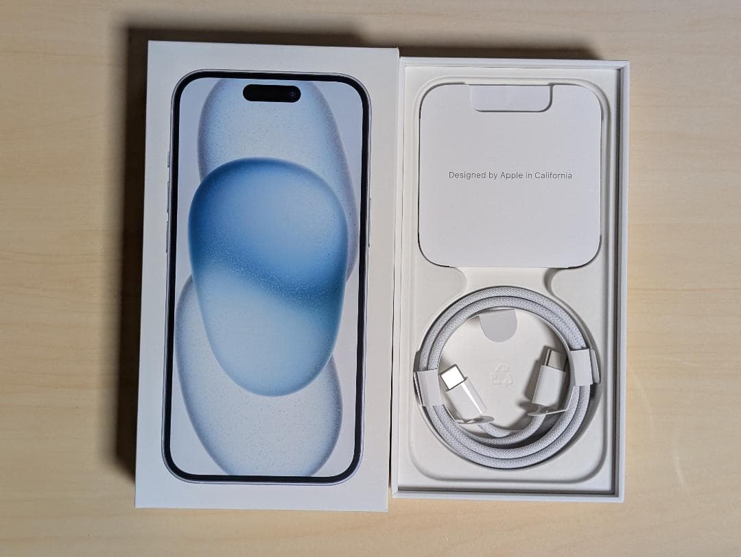 【美品】Apple iPhone 15 ブルー 128GB SIMフリー