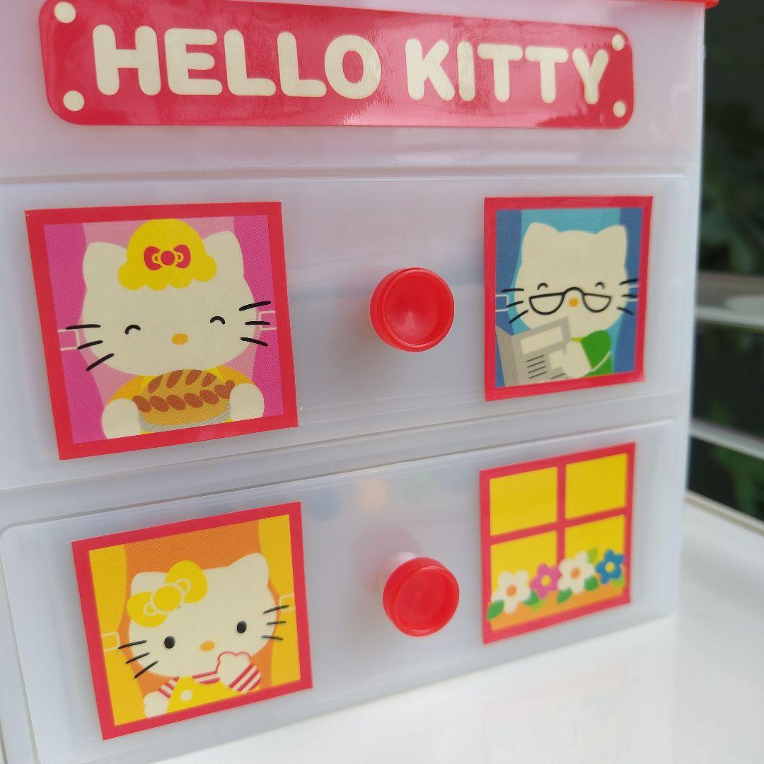未使用美品です！サンリオキティ お城型 引き出し レトロ小物入れ