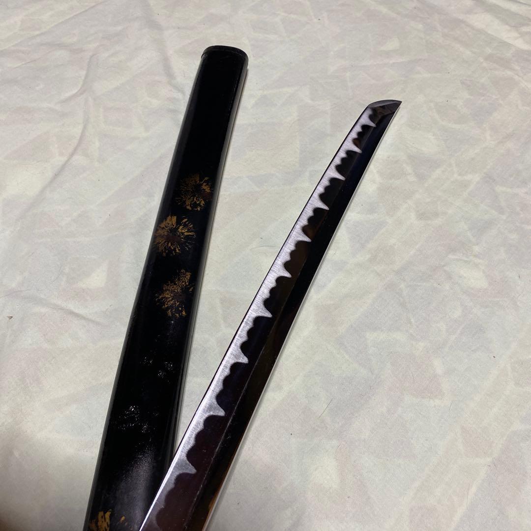 模造刀 黄色柄 雲龍楕円金鍔 花火絵黒鞘
