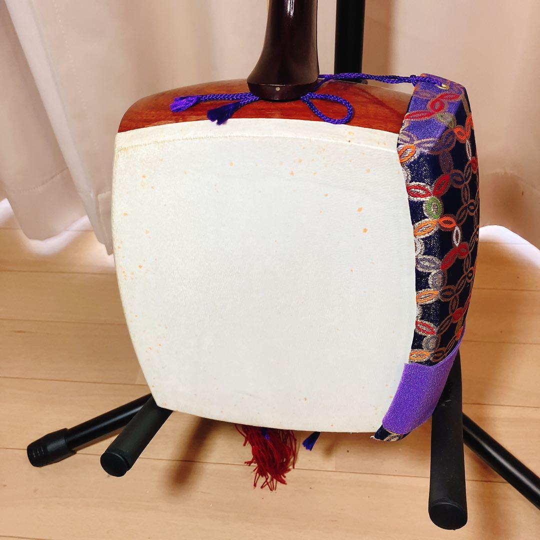 現状品】細棹 三味線 セット 付属品多数 ケース付 初心者向け 和楽器