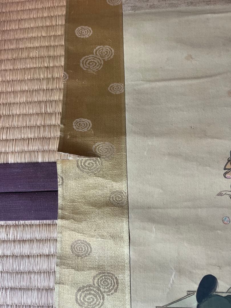 美人群像図 掛け軸 Japanese Hanging Scroll