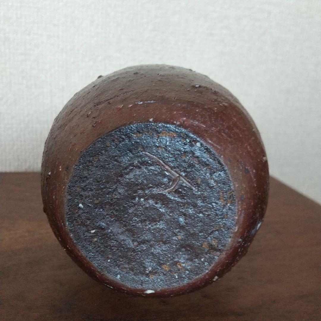 《新品未使用》備前焼  紐作り花入・花器