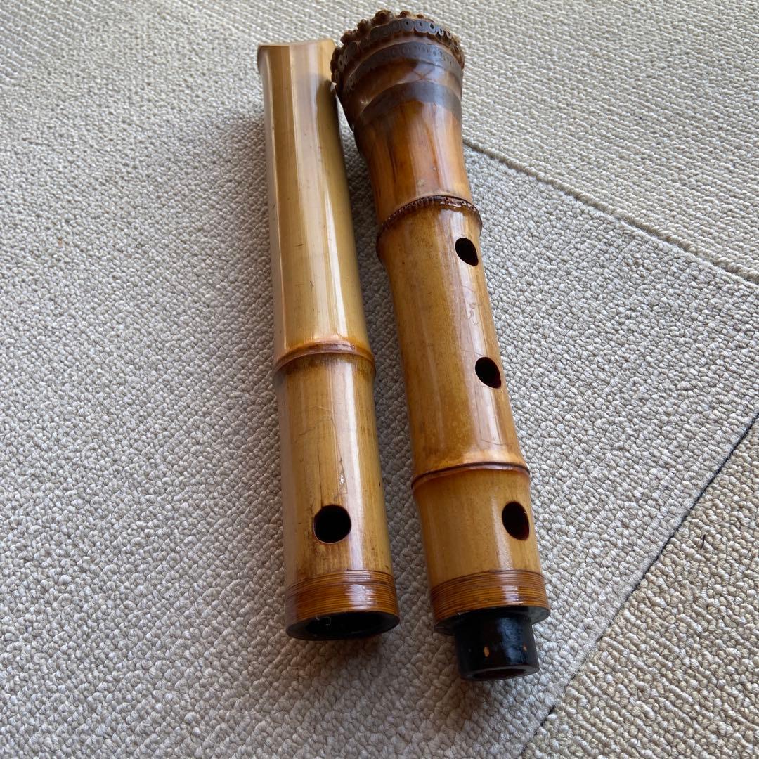 198 尺八　一尺七寸管　古京銘　名管