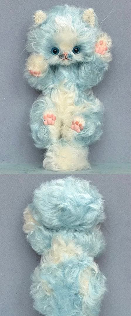 青花仔猫 海外作家様 ハンドメイド ぬいぐるみ アーティストベア テディベア