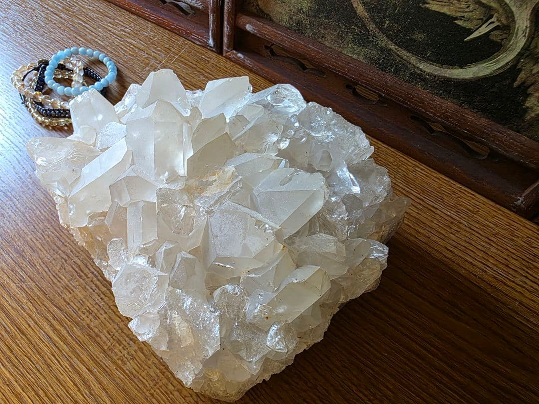 【3,9kg】特大水晶 ピンククラスター 原石