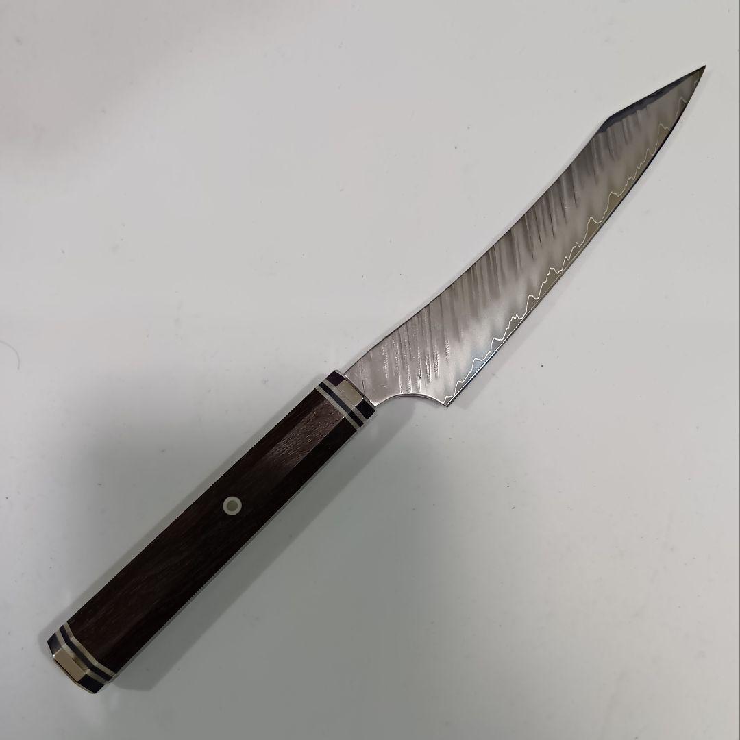 鬼反り切付型 V金10号 9層クラッド鋼 ペティナイフ 17cm 黒檀八角柄