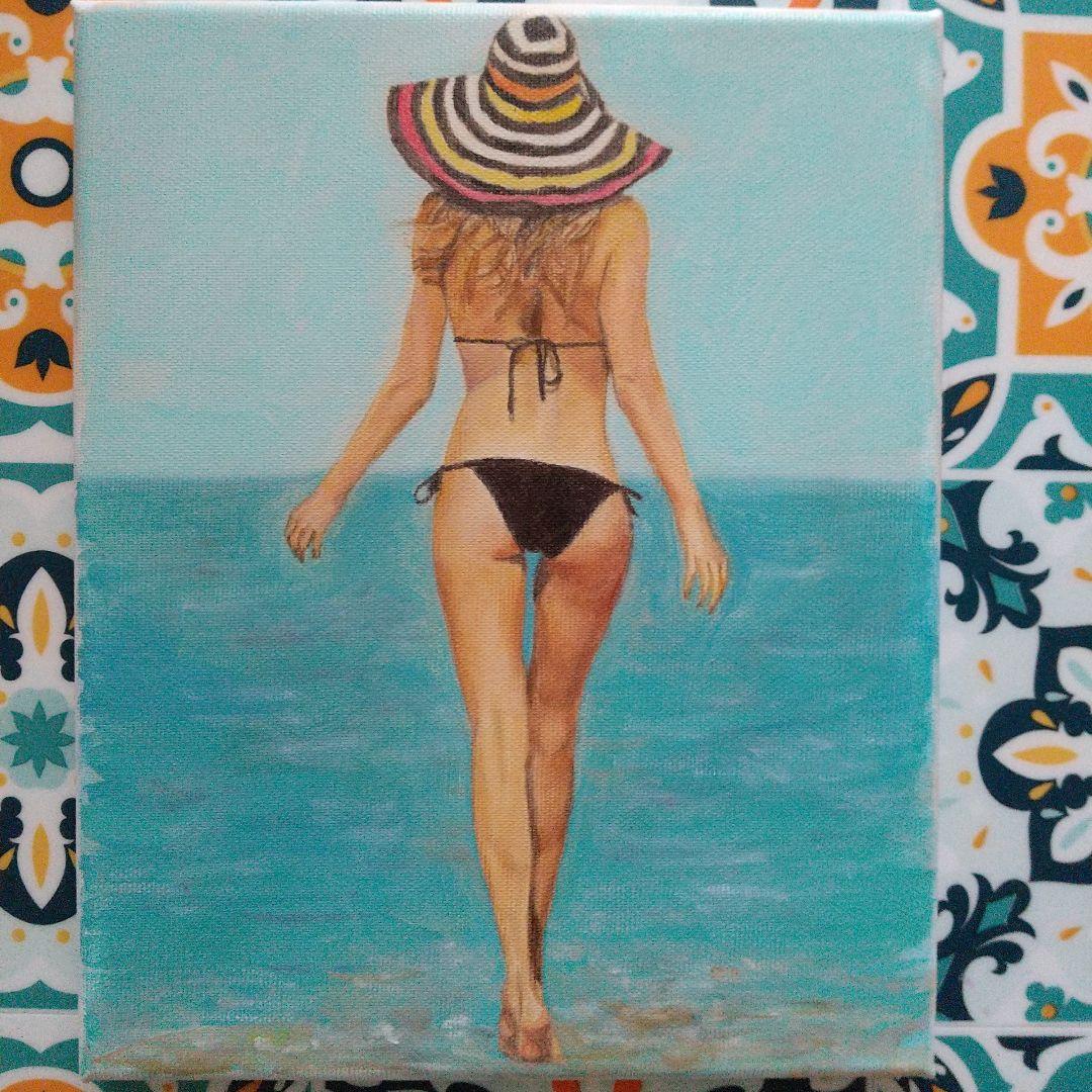 人物画#29 女性の肖像 油彩画 3号 油絵