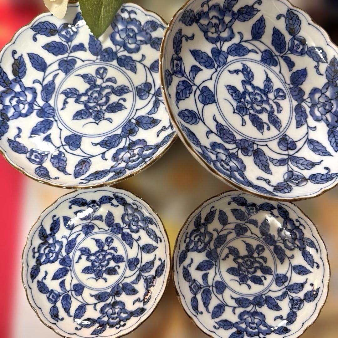 たち吉木の葉型小皿　三崎窯三種　白磁　青磁No.5-15