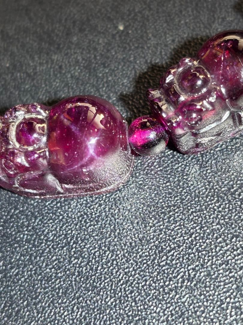 13mm　レア✨ロードライトガーネット　貔貅　ブレスレット