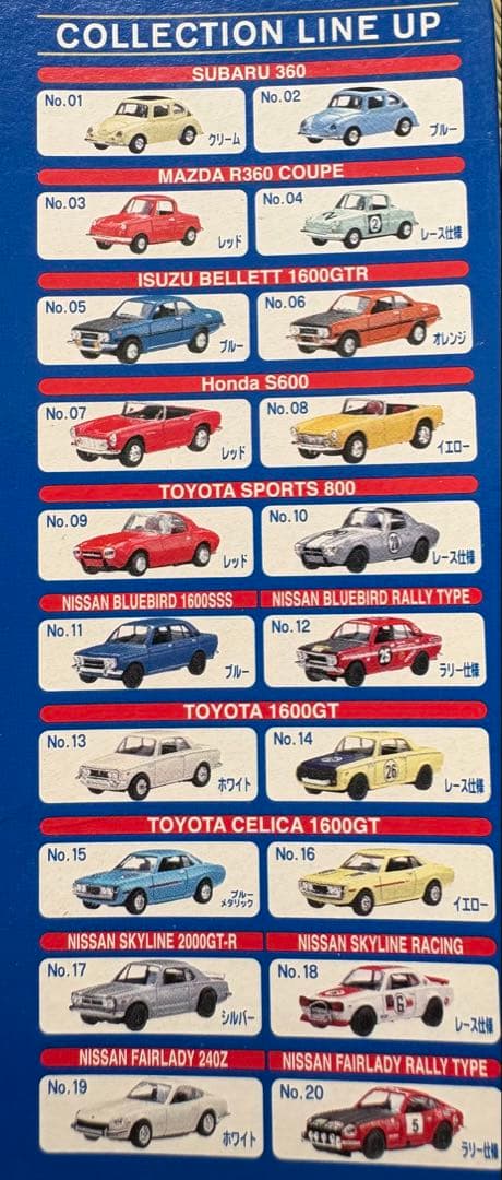ダイドー徳大寺有恒が選ぶこだわり名車 1/64 スケール 20台
