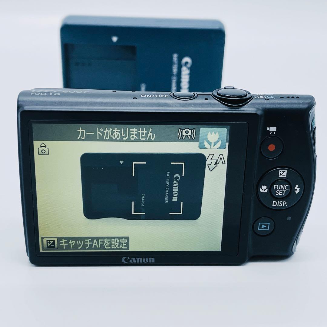 【美品】Canon IXY600F コンパクトデジタルカメラ 黒 ブラック