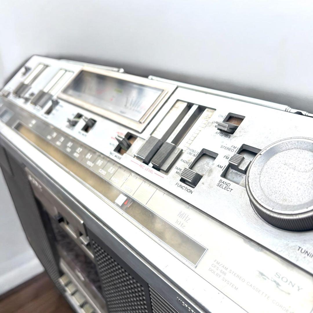 昭和レトロ SONY CFS-686 ラジカセ 動作品 ソニー ビンテージ 良品