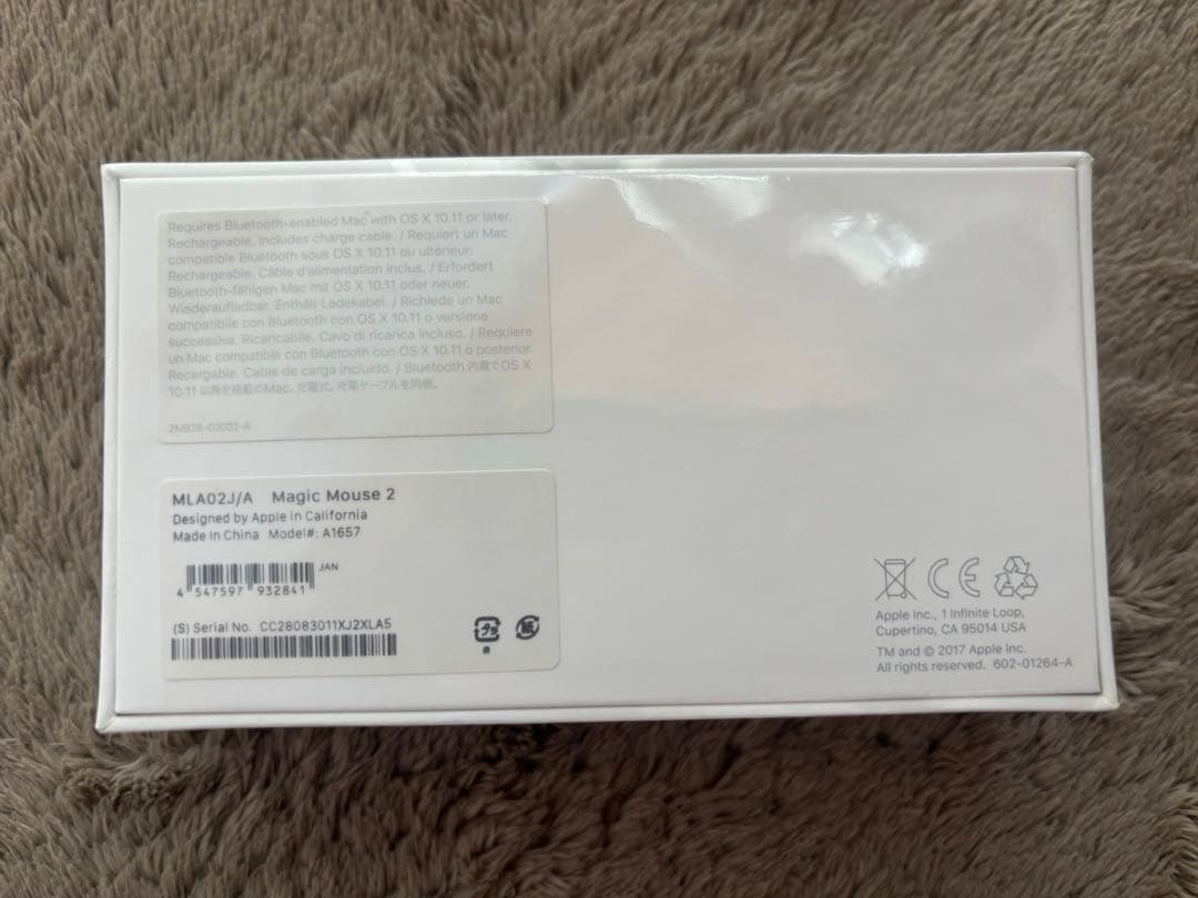 【新品未開封】Magic Mouse 2 MLA02J/A