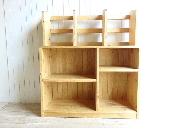サイズオーダー可●仕切り段差キャビネット●ナチュラルブラウン●受注製作