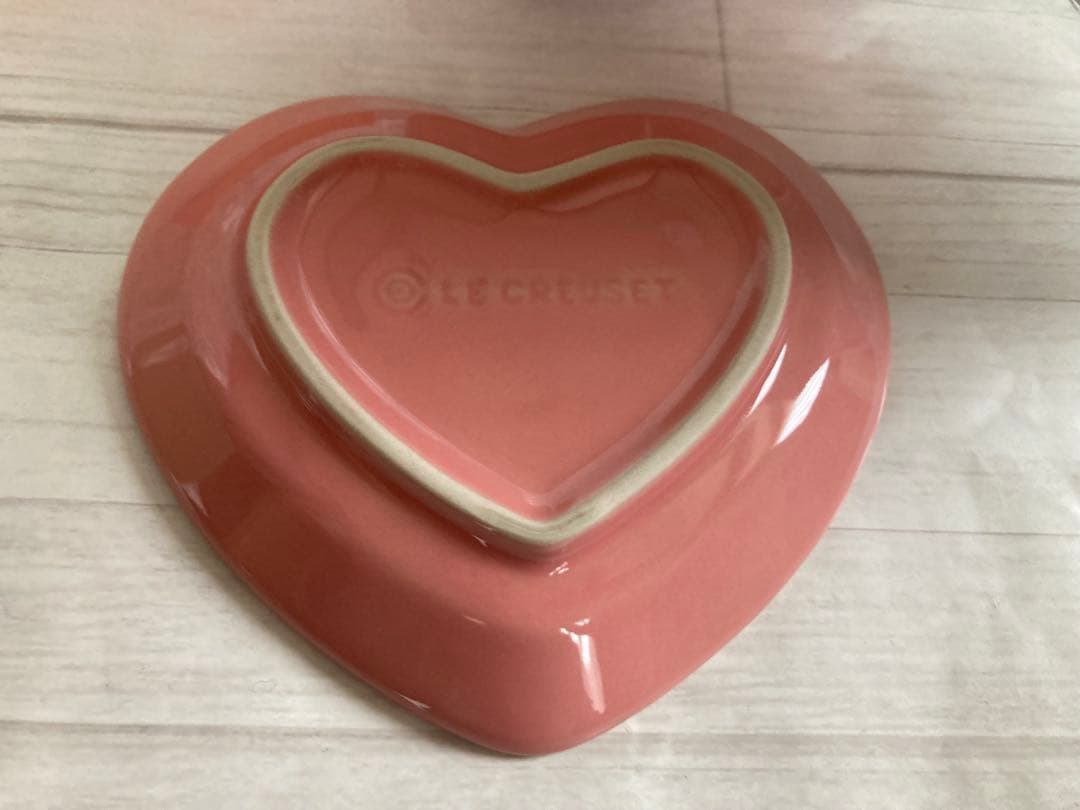 最終　LECREUSET ルクルーゼ　ハートカップ　ピンク　グリーン　3点セット